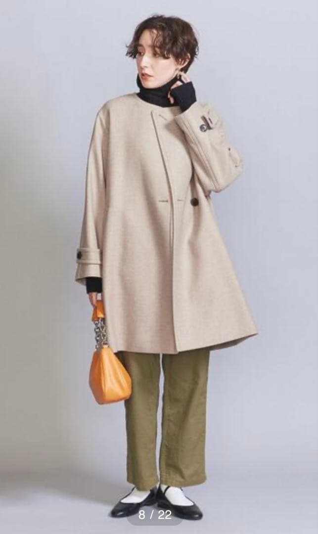 極美品　BEAUTY＆YOUTH UNITED ARROWS　ノーカラーコート