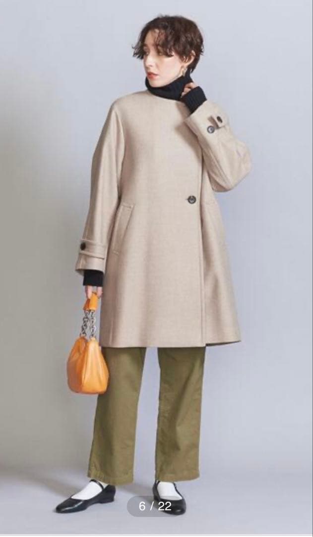 極美品　BEAUTY＆YOUTH UNITED ARROWS　ノーカラーコート