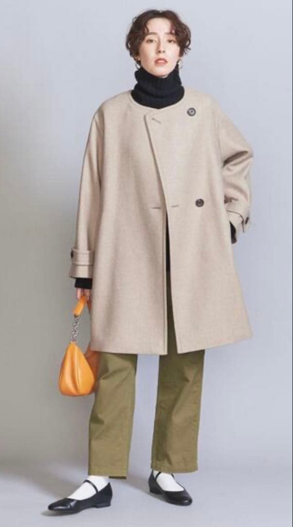 極美品　BEAUTY＆YOUTH UNITED ARROWS　ノーカラーコート