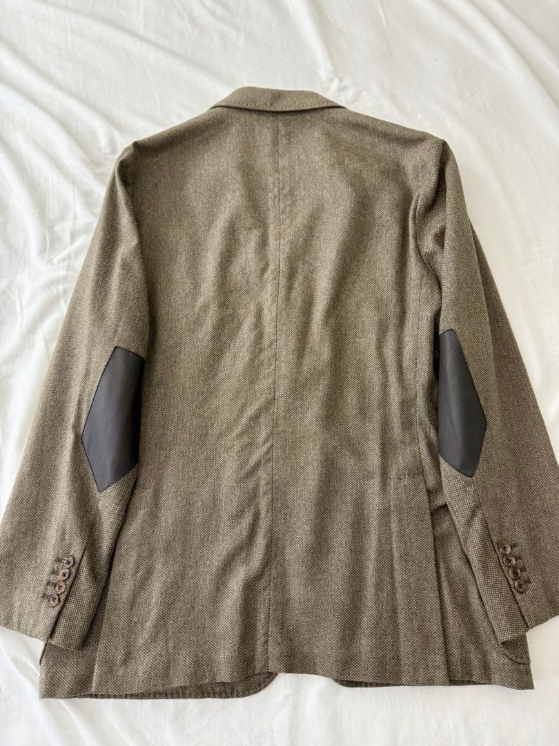 エルメス Hermes シルクカシミヤ ジャケット ラムレザー