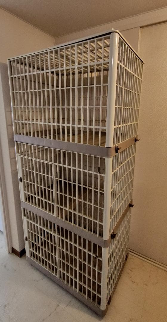 y.mキャットケージ 3段 プラケージ アイリスオーヤマ 813 ベージュ