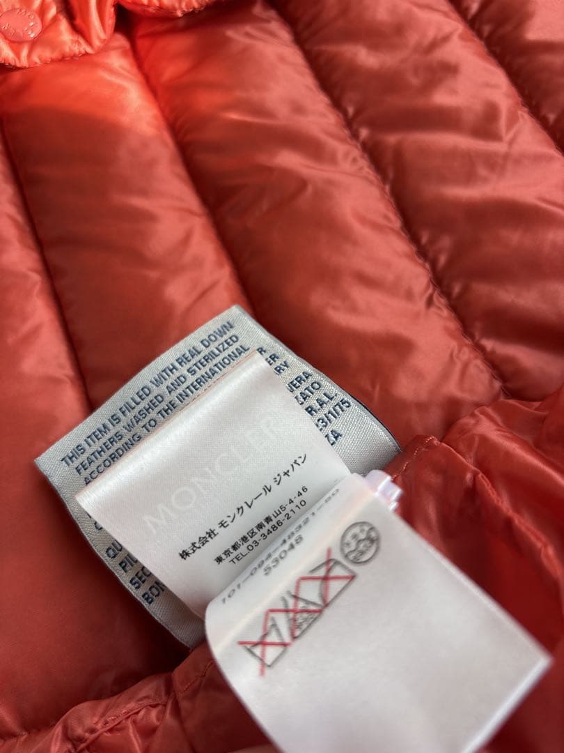 MONCLER オレンジ ダウンベスト　LIANE サイズ1