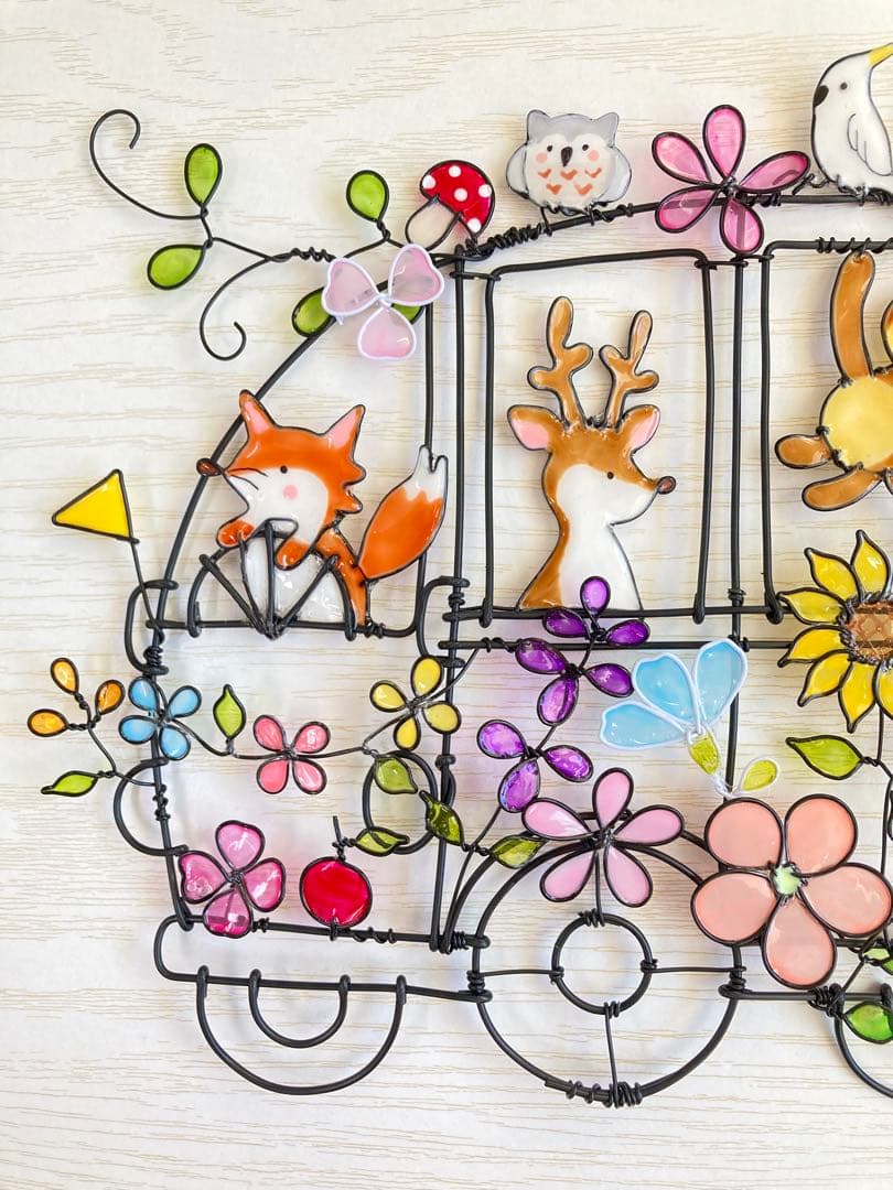 ぽ*ん様 森のアニマルバス オーダー不可✩.*˚ワイヤークラフト