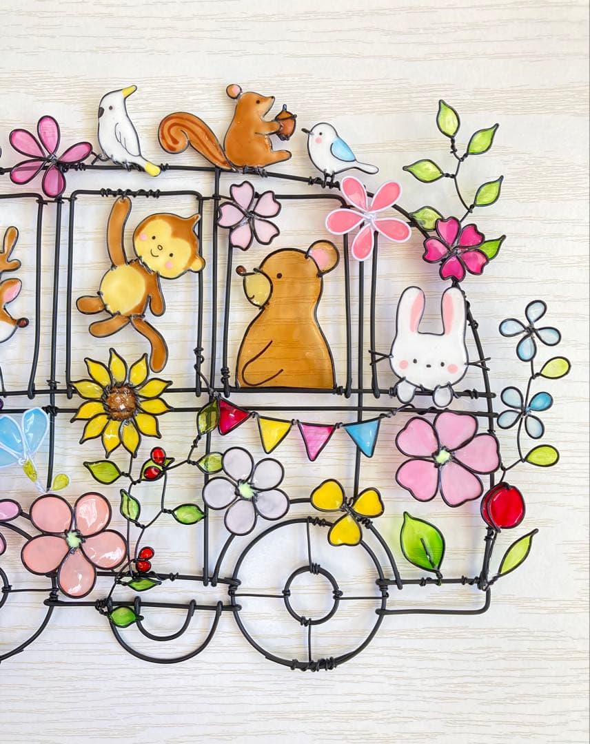 ぽ*ん様 森のアニマルバス オーダー不可✩.*˚ワイヤークラフト