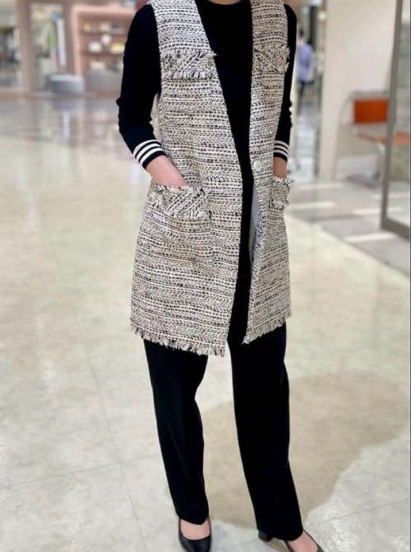 みみみ様　７月１日中❣️ボーダーズアットバルコニー　ツイードジレ　ネイビー