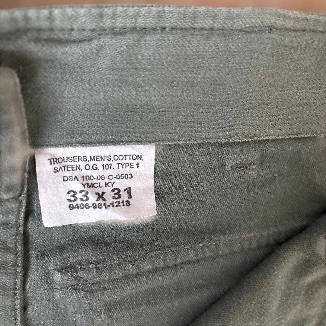 YMCLKY 米軍 OG-107 Type1 33×31 ベイカーパンツ