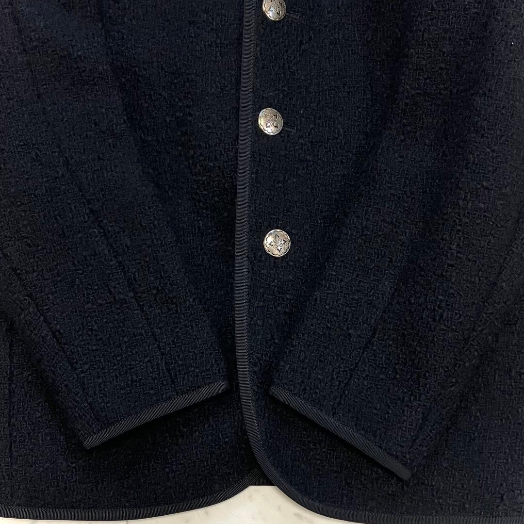 美品 イレーヴ チロリアン ツイードジャケット コンチョボタン 黒