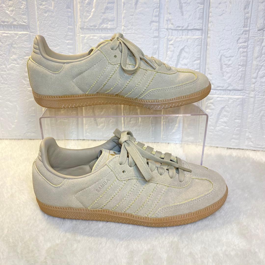 【美品】adidas SAMBA アディダス サンバ 23cm ベージュ
