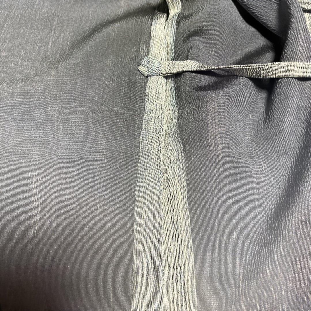 正絹単衣ロング道中着　ブルー