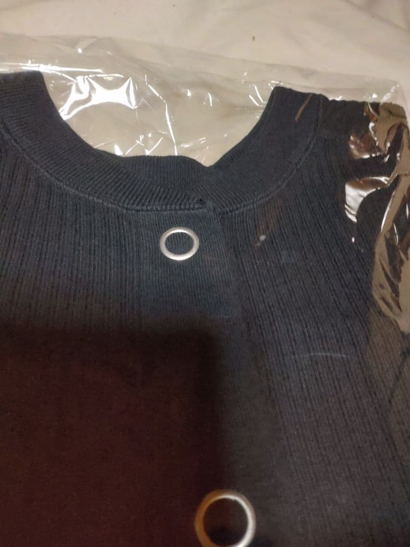 【新品】m.u RIB 2WAY Henley neck L/S T　BLACK