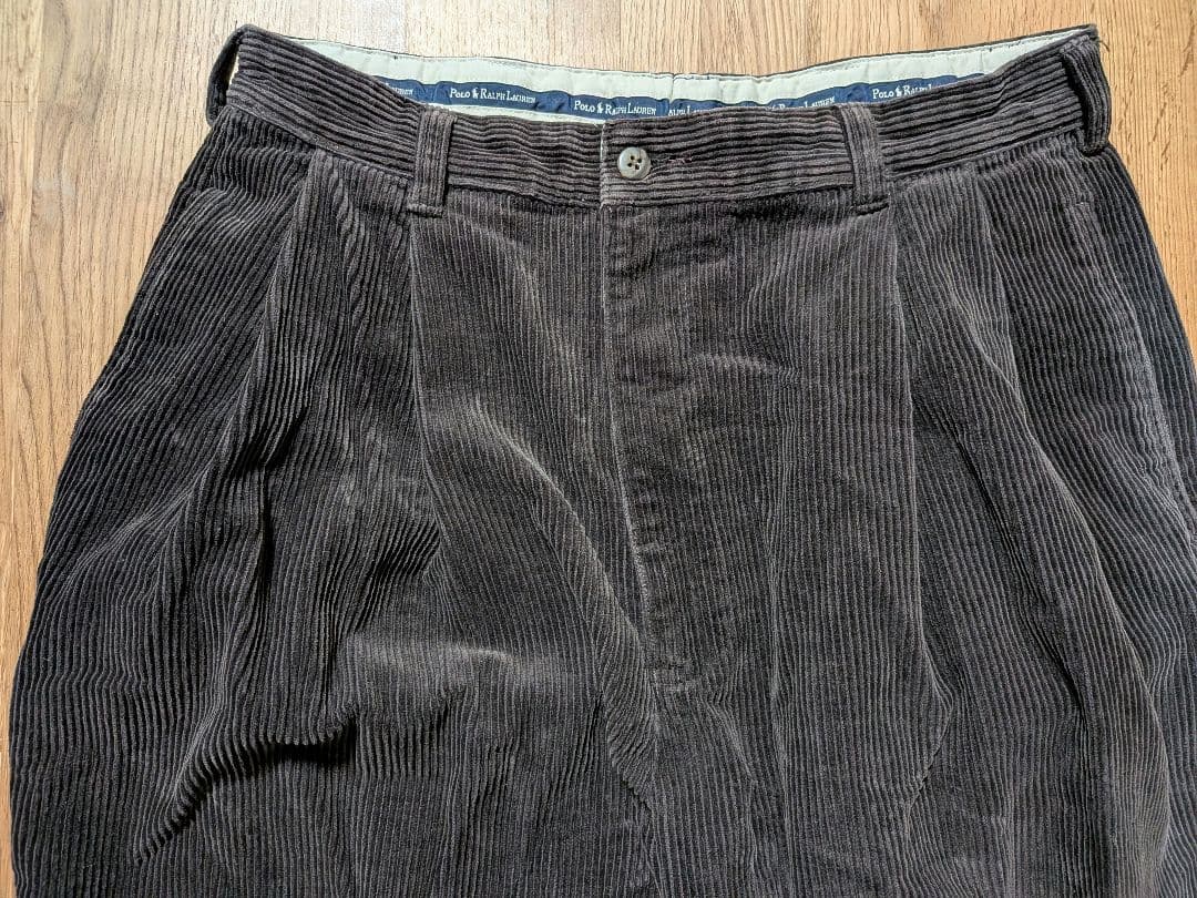 90s ラルフローレン アンドリュー コーデュロイ ブラウン