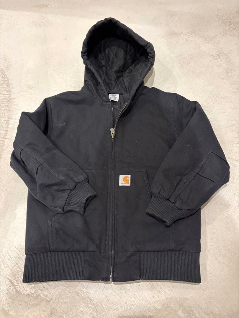 Carhartt カーハート　ブラック　アクティブジャケット　キッズ　古着