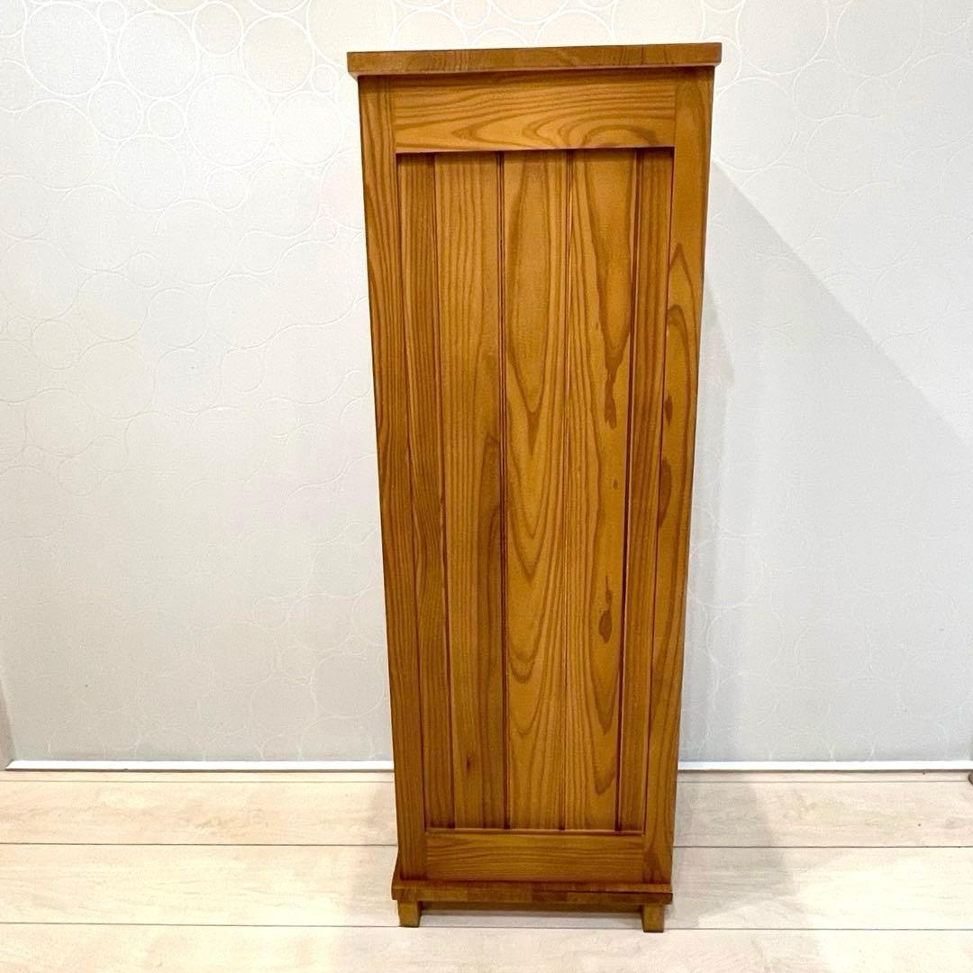 【美品】天然木 9段チェスト A4 スリム 縦型 木製収納棚 北欧 ナチュラル