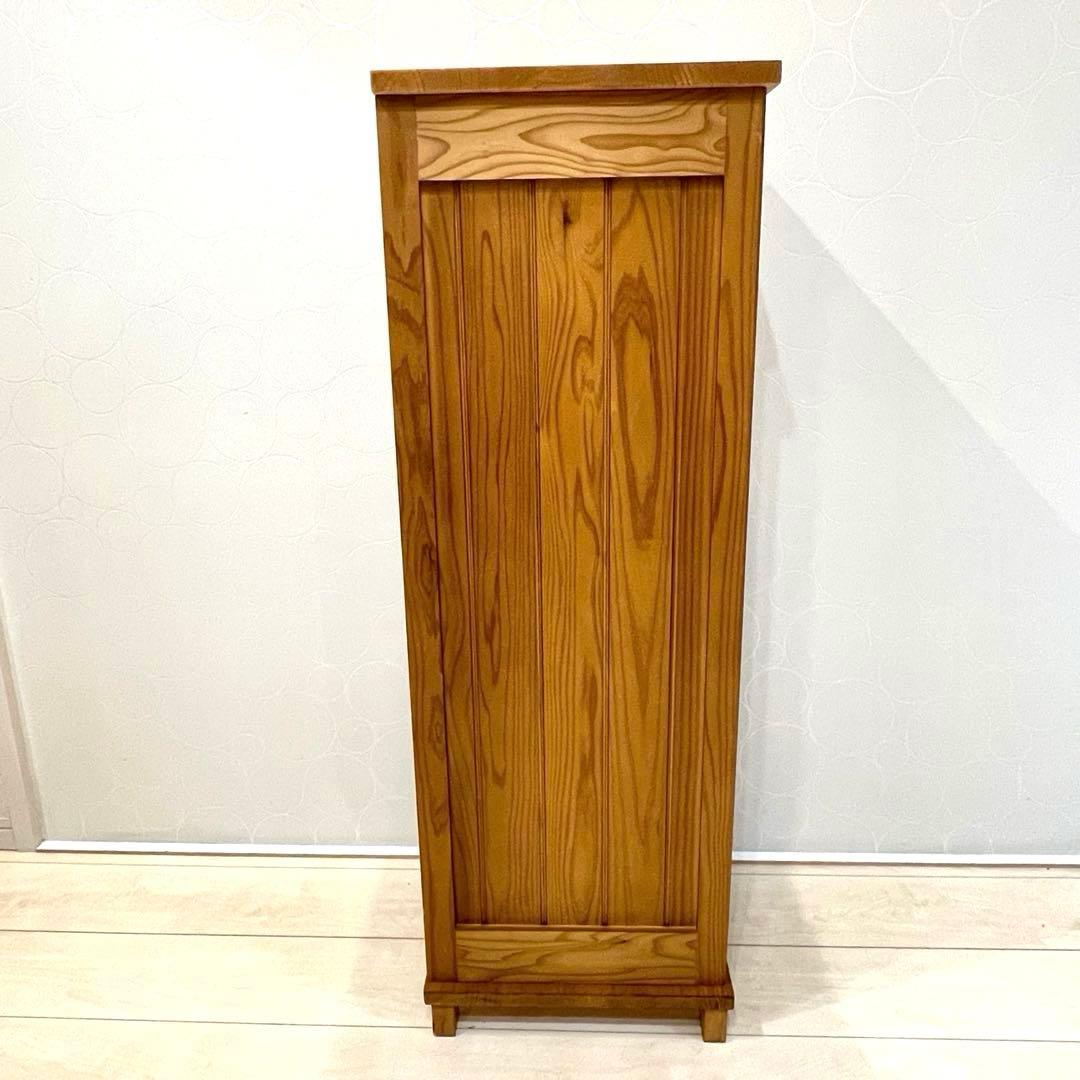 【美品】天然木 9段チェスト A4 スリム 縦型 木製収納棚 北欧 ナチュラル