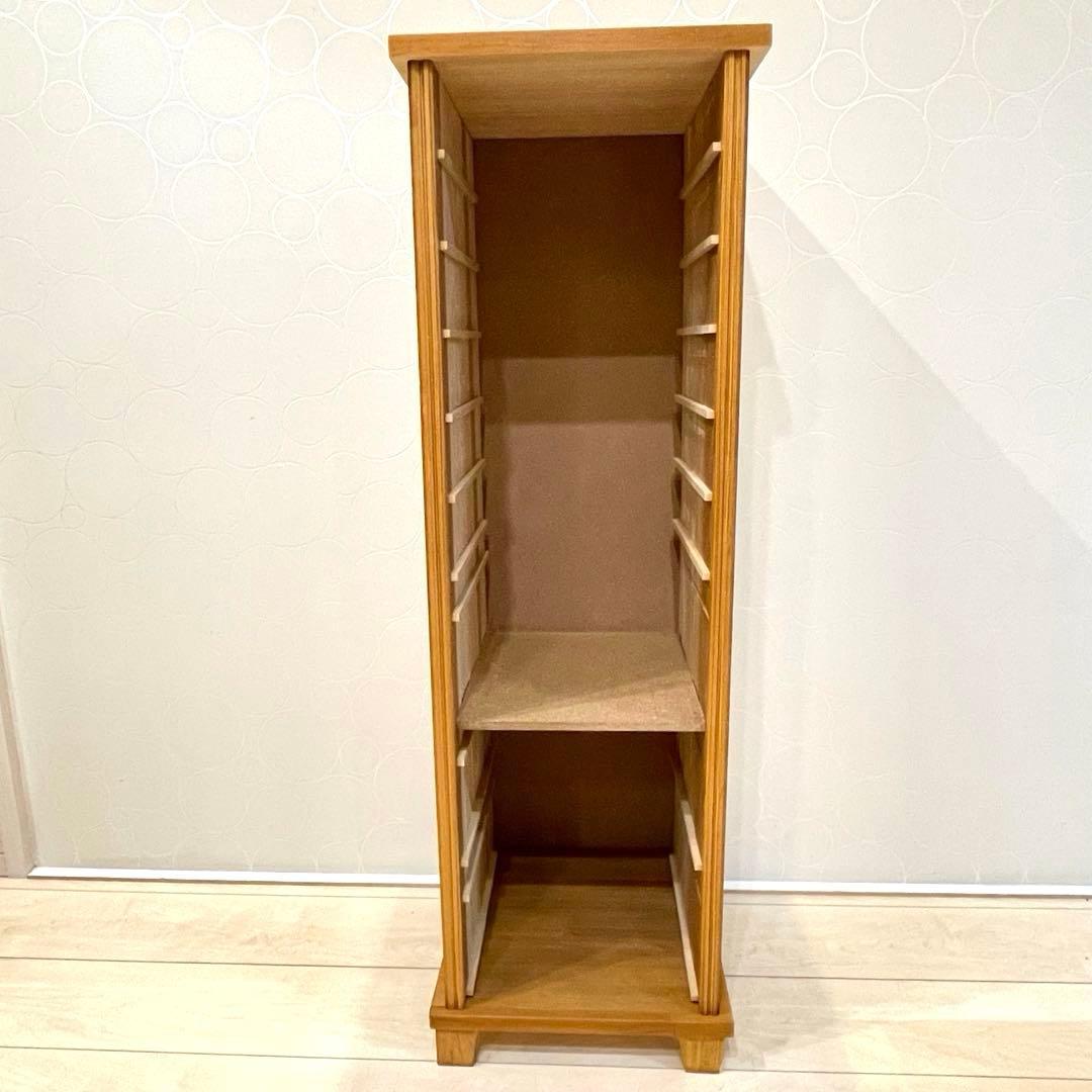 【美品】天然木 9段チェスト A4 スリム 縦型 木製収納棚 北欧 ナチュラル