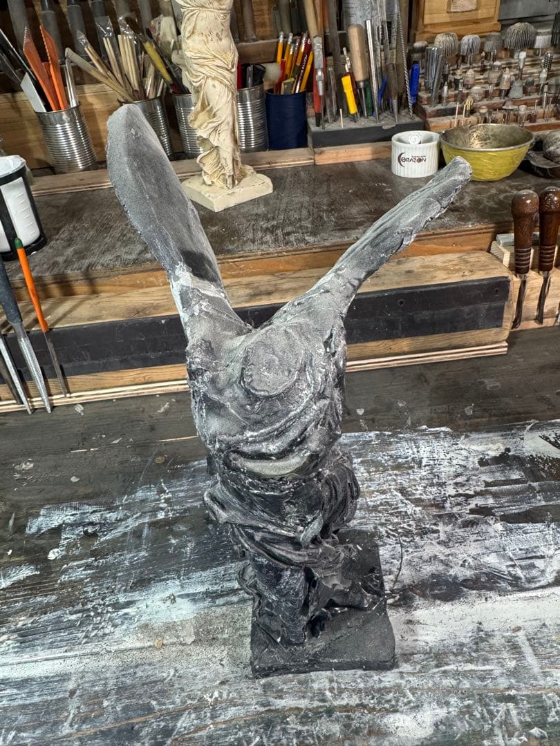 サモトラケのニケ・型製造・未仕上げ品 h350× w200×220 約1.5kg