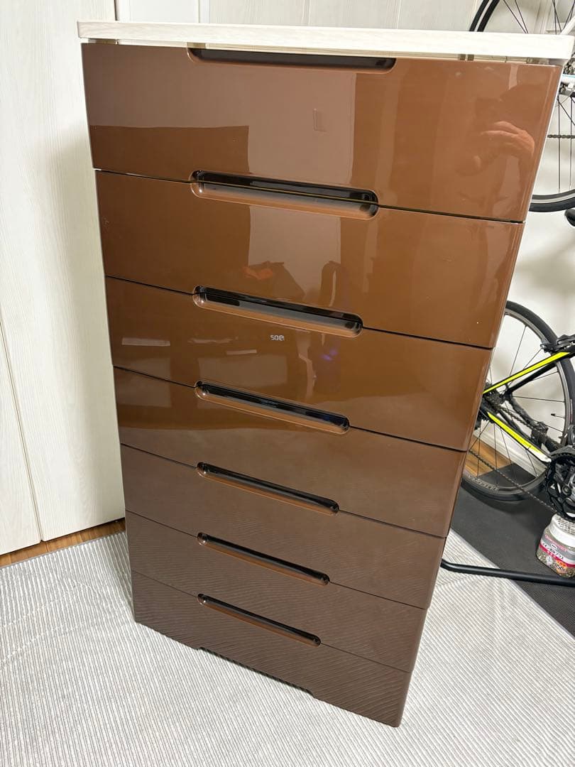 アイリスオーヤマ 7段チェスト 美品 ブラウン 直接引き渡し