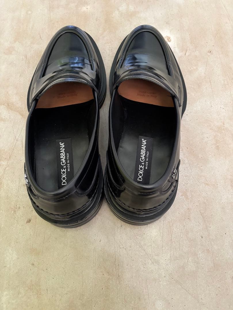 イタリア製　DOLCE & GABBANA 8.5 ローファー　革靴　黒