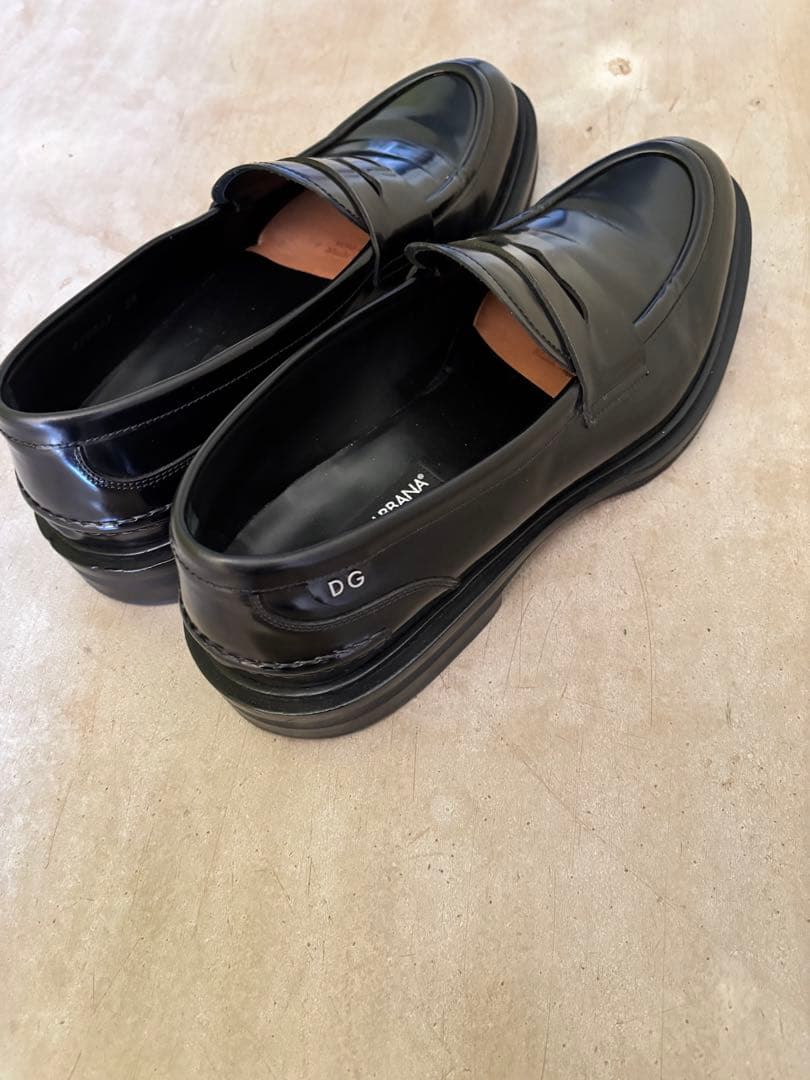 イタリア製　DOLCE & GABBANA 8.5 ローファー　革靴　黒