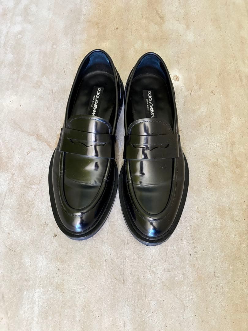 イタリア製　DOLCE & GABBANA 8.5 ローファー　革靴　黒