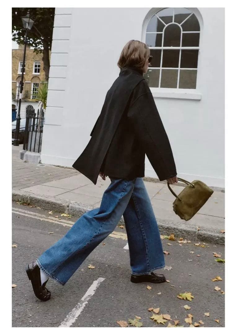 ZARAウール ショートスカーフコート