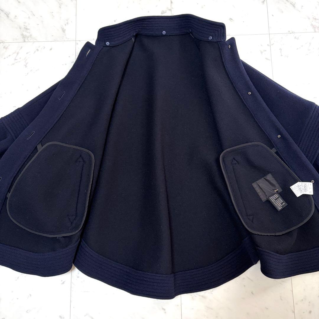 美品 Sov. ソブ アンゴラ100% ポンチョ ケープコート フリル