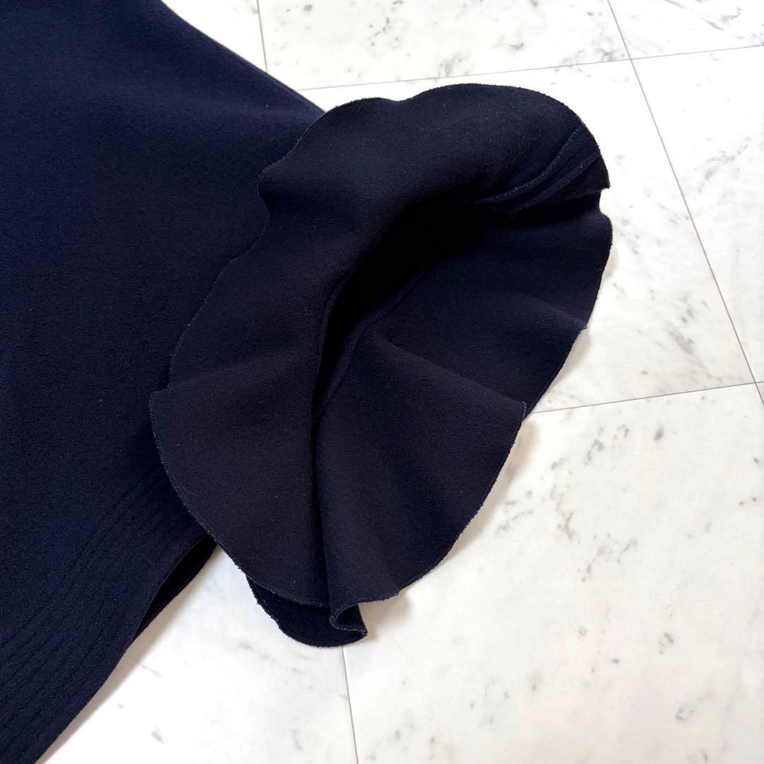 美品 Sov. ソブ アンゴラ100% ポンチョ ケープコート フリル