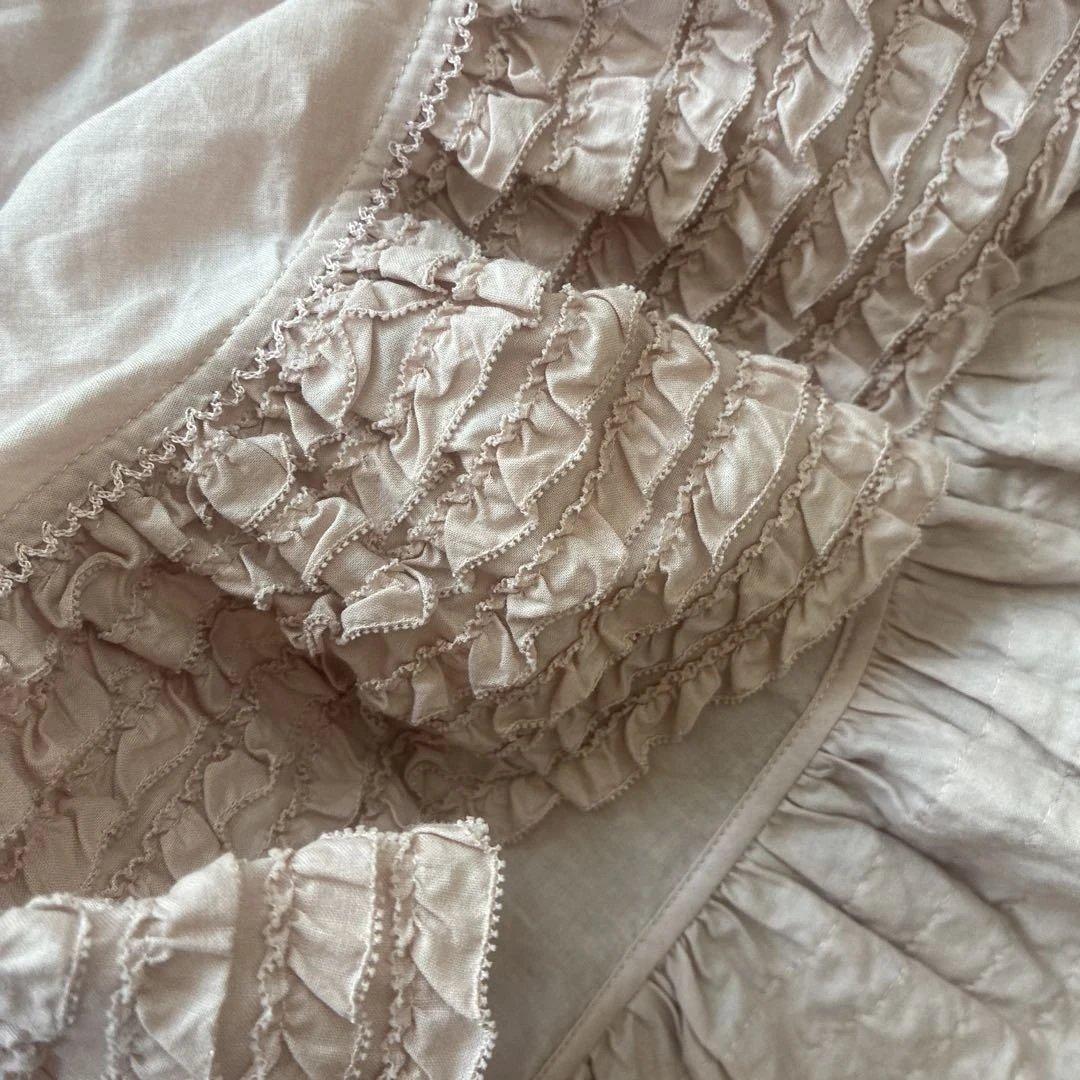 PINK HOUSE フリル付きノースリーガーディガン