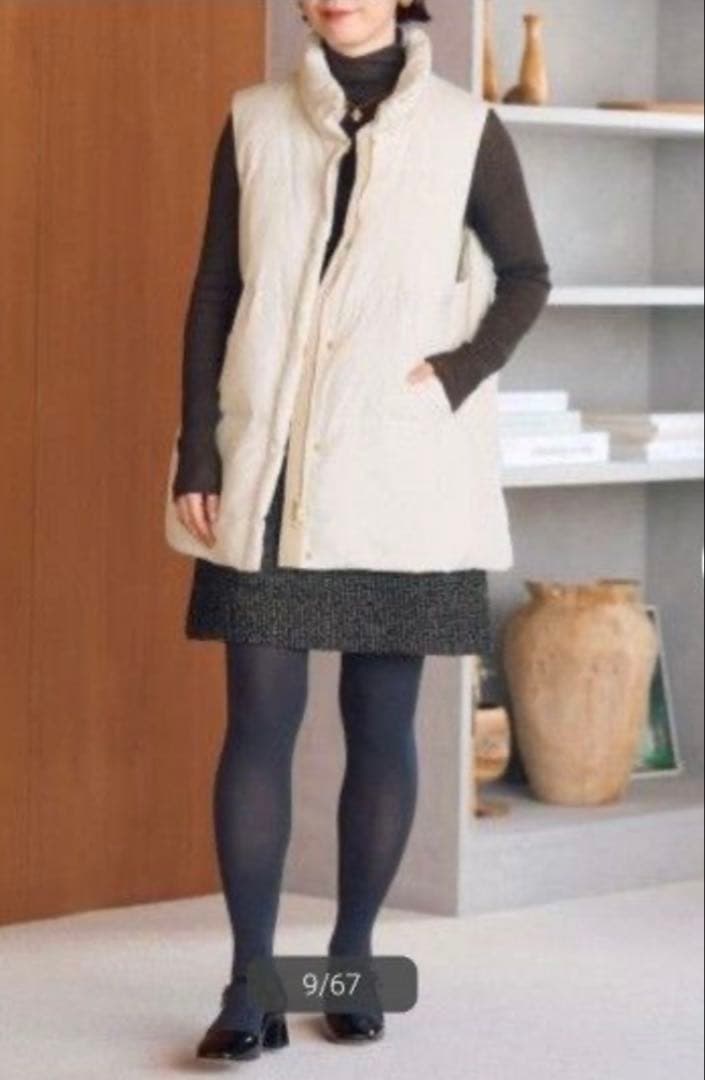 もく、イエナ⭐︎オフホワイトベストダウン