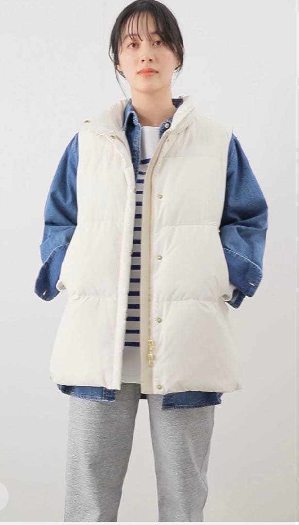 もく、イエナ⭐︎オフホワイトベストダウン