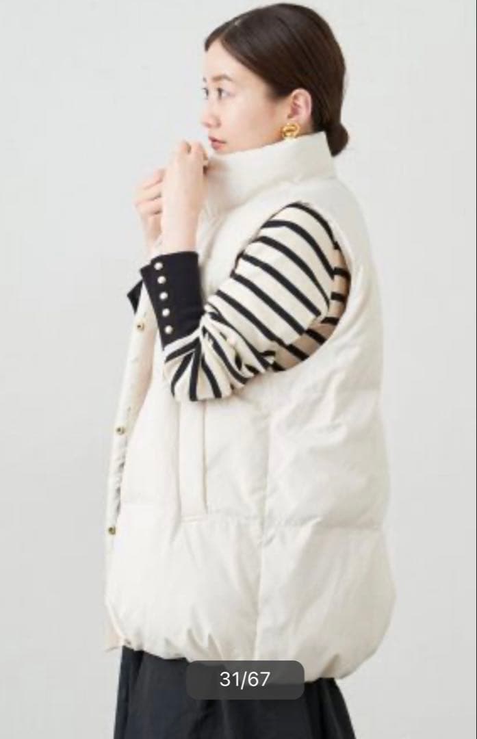 もく、イエナ⭐︎オフホワイトベストダウン