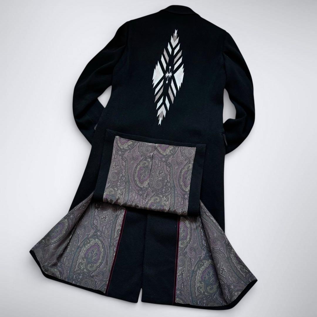 【ムーみん】極稀少50サイズ！エトロ 背面幾何学柄 チェスターコート