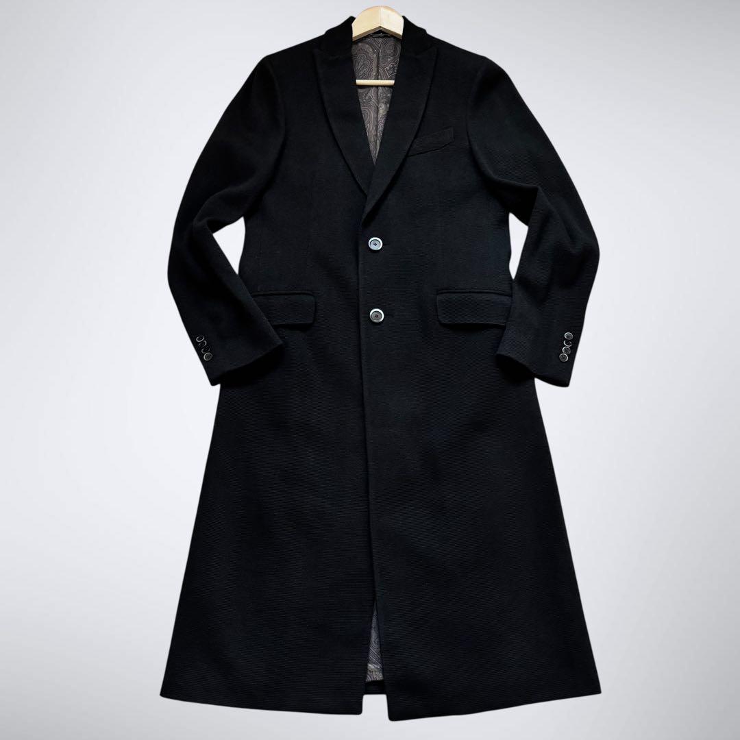 【ムーみん】極稀少50サイズ！エトロ 背面幾何学柄 チェスターコート