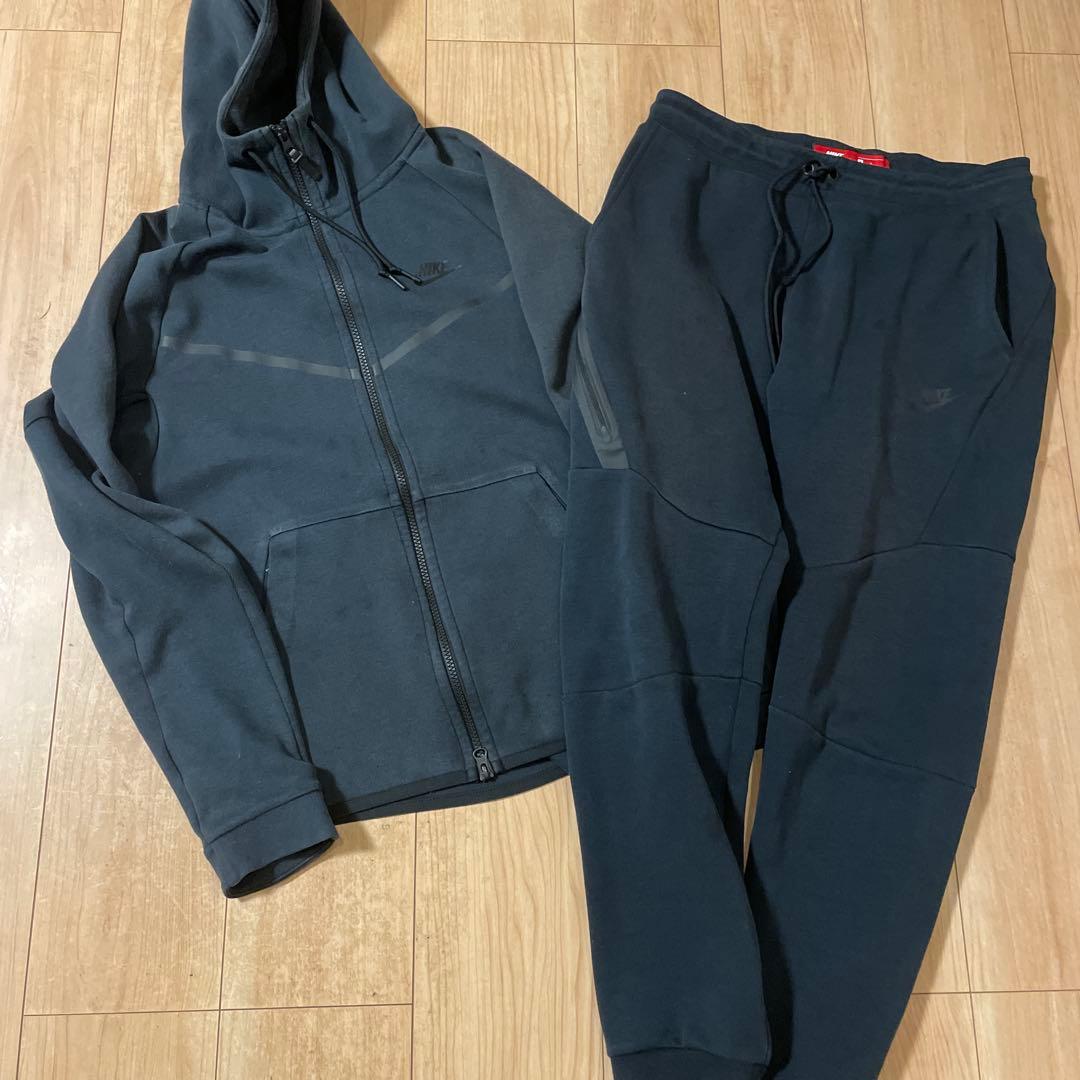 テックフリース　セットアップ　黒　m