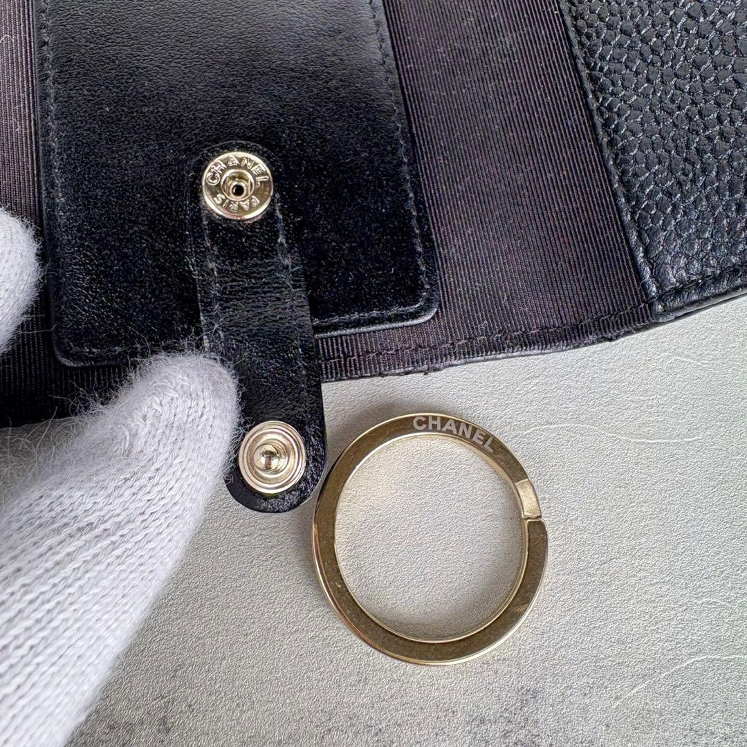 CHANEL キーリング　キーケース　マトラッセ　キャビアスキン　カードケース