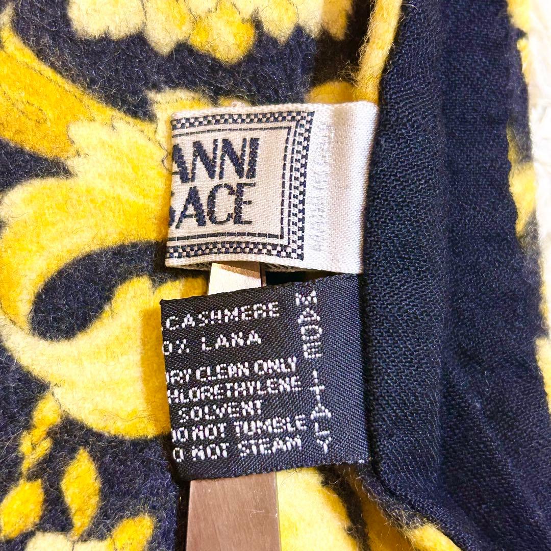 【極希少✨️GIANNI VERSACE】 イタリア製 カシミヤ100%マフラー