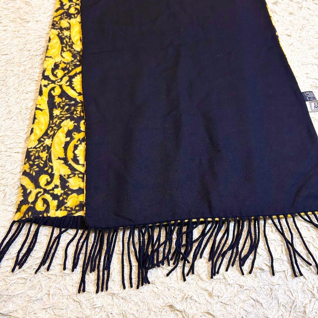 【極希少✨️GIANNI VERSACE】 イタリア製 カシミヤ100%マフラー