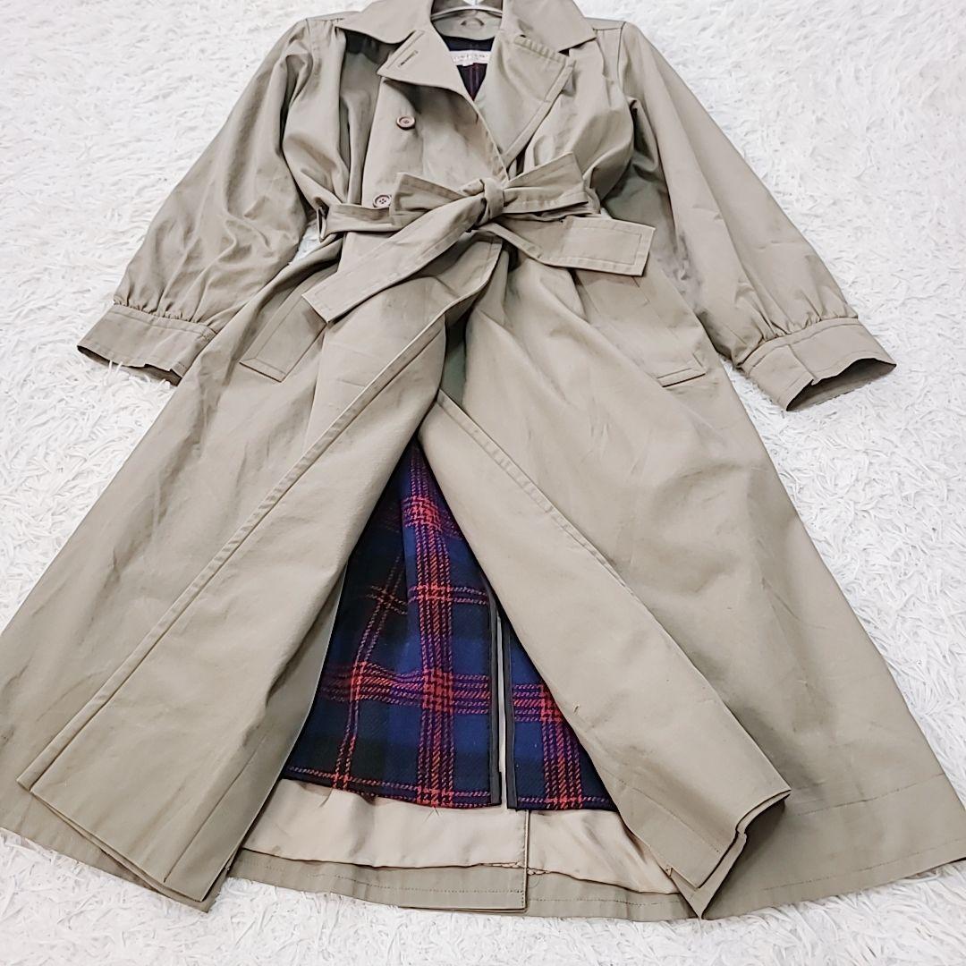 イヴ・サンローラン ライナー付 トレンチコート ベルト ロング 希少 M