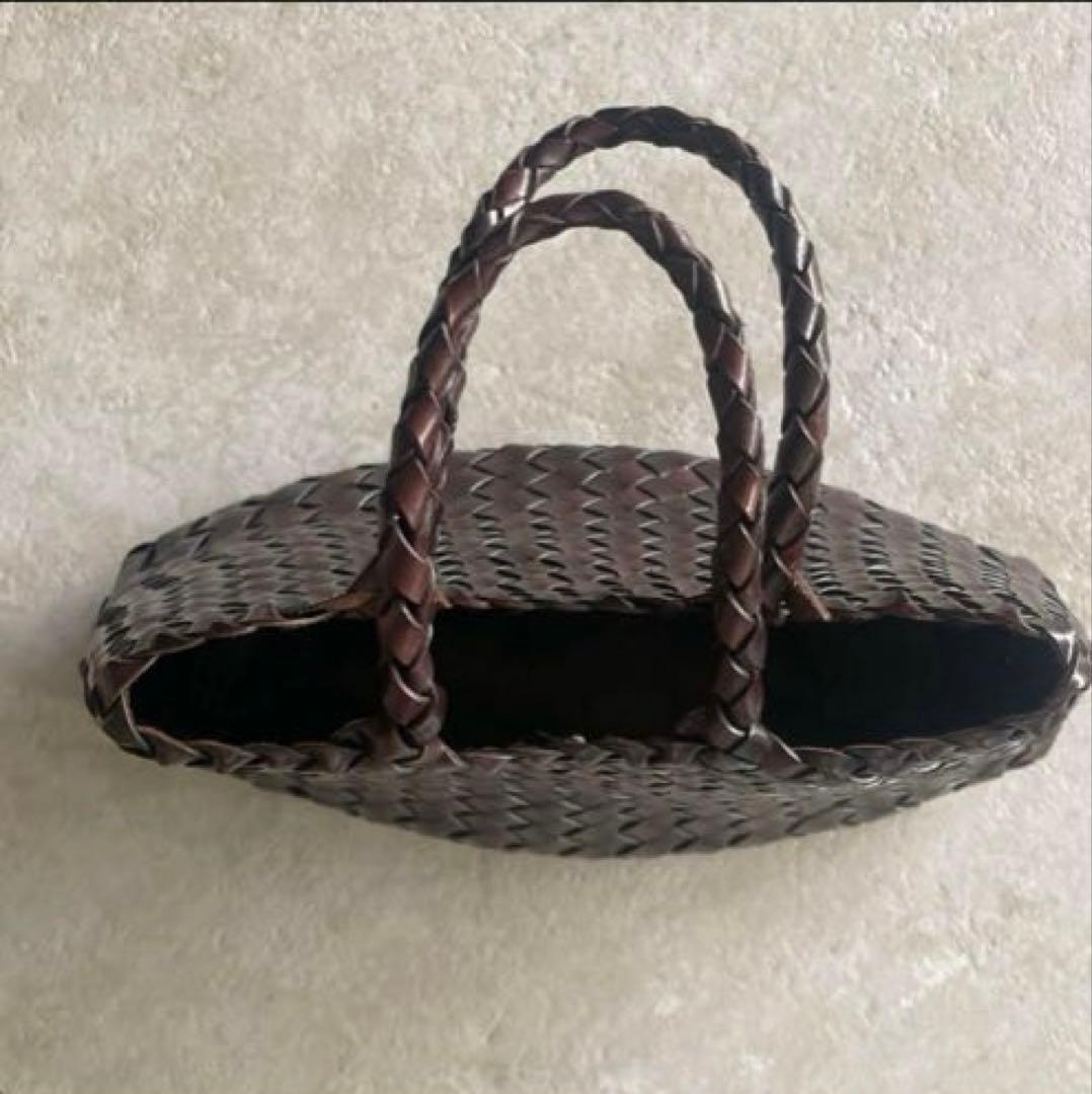 美品　Dragon Diffusion ドラゴン 編み込みレザーバッグ　タン