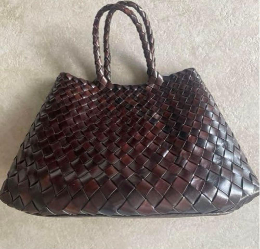 美品　Dragon Diffusion ドラゴン 編み込みレザーバッグ　タン