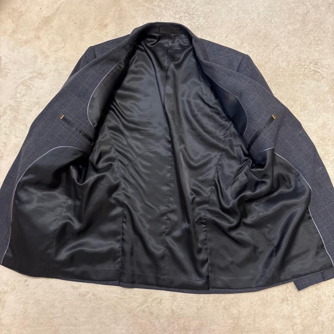 美品⭐️XLサイズ 3ピース　スーツ　ネイビー　チェック　スーツ　大きいサイズ