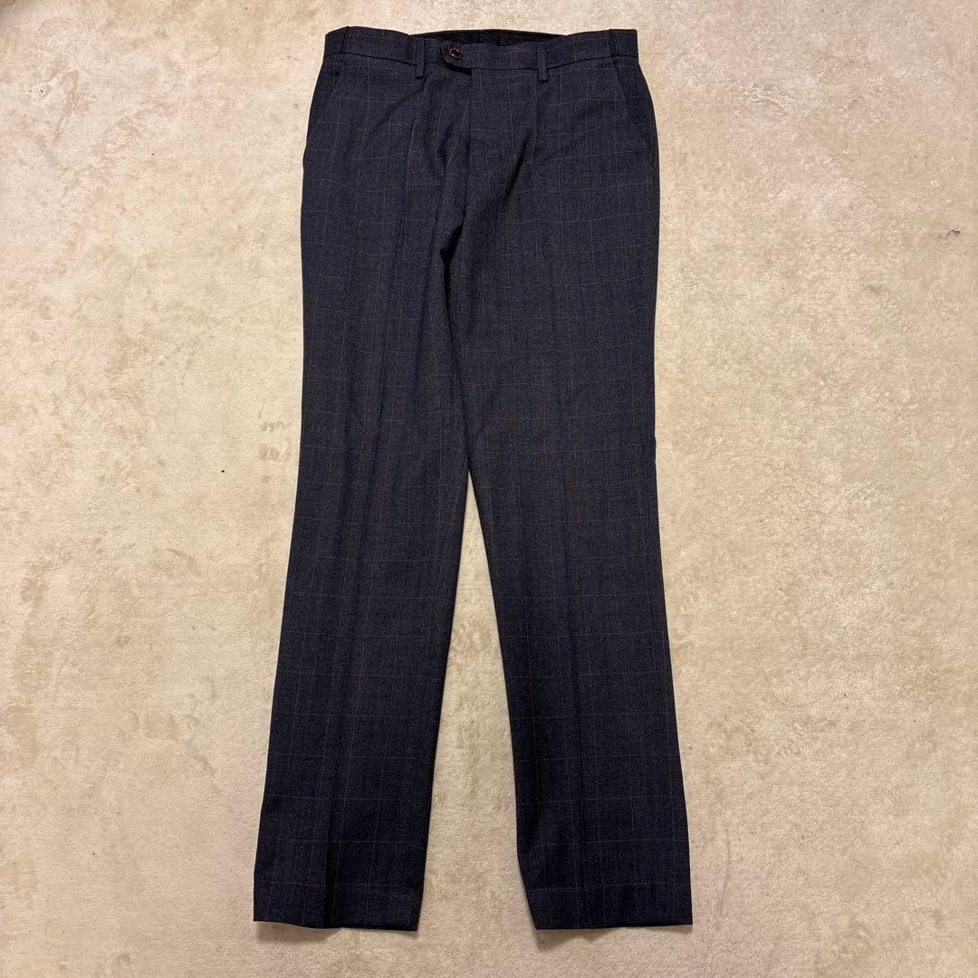 美品⭐️XLサイズ 3ピース　スーツ　ネイビー　チェック　スーツ　大きいサイズ