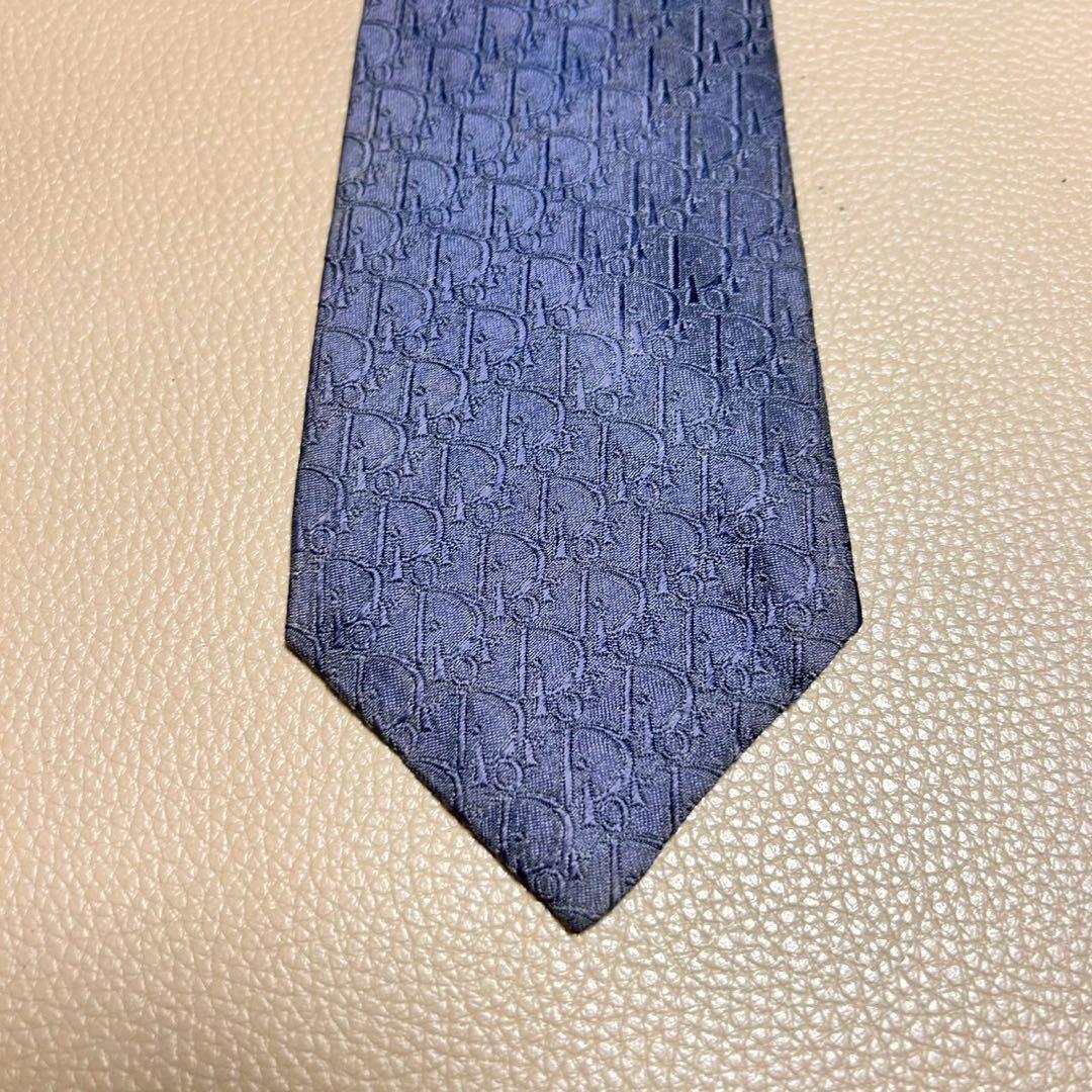 ディオール ネクタイ トロッター ストライプ ネイビー ビジネス スーツ