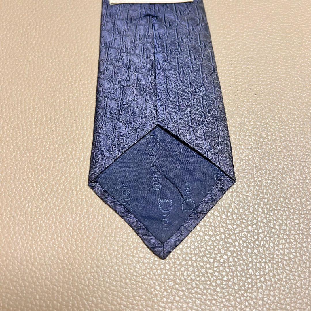 ディオール ネクタイ トロッター ストライプ ネイビー ビジネス スーツ