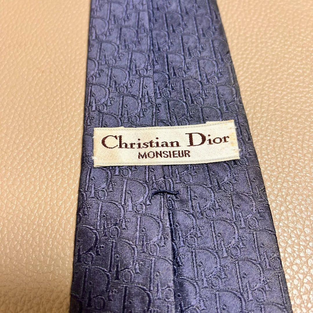 ディオール ネクタイ トロッター ストライプ ネイビー ビジネス スーツ