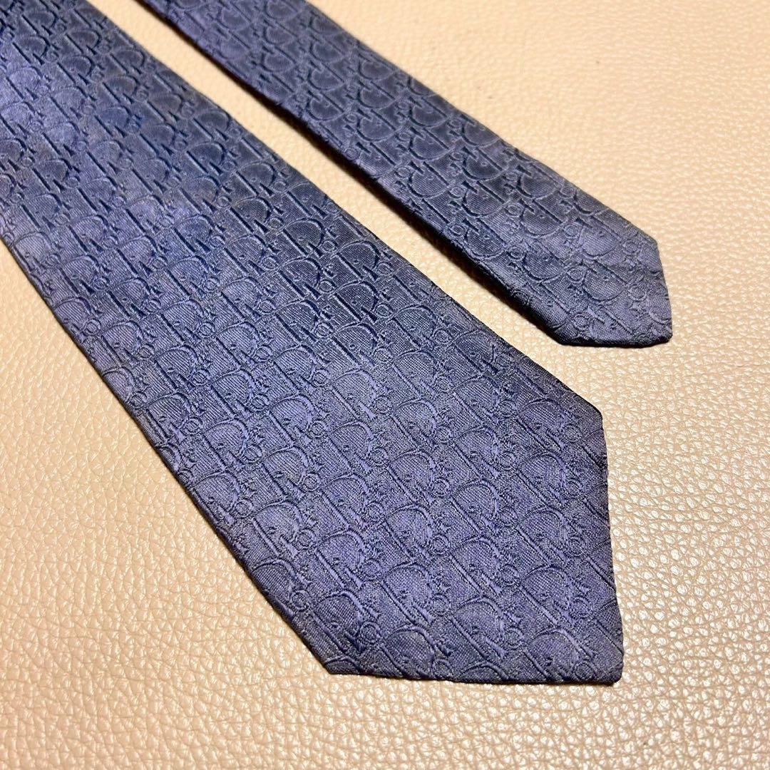 ディオール ネクタイ トロッター ストライプ ネイビー ビジネス スーツ