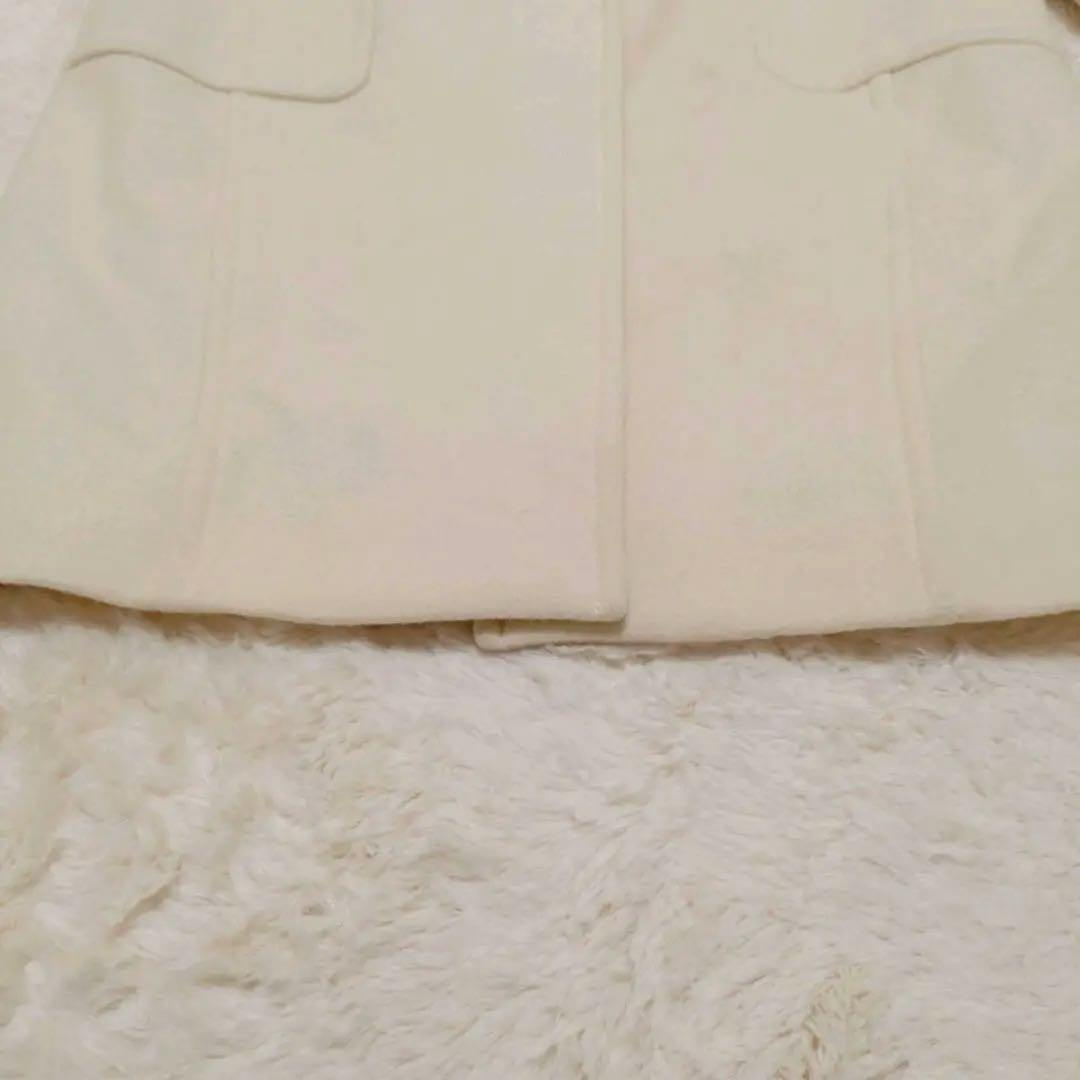 Spick & Span ノーカラーコート ホワイト 白 Mサイズ 38