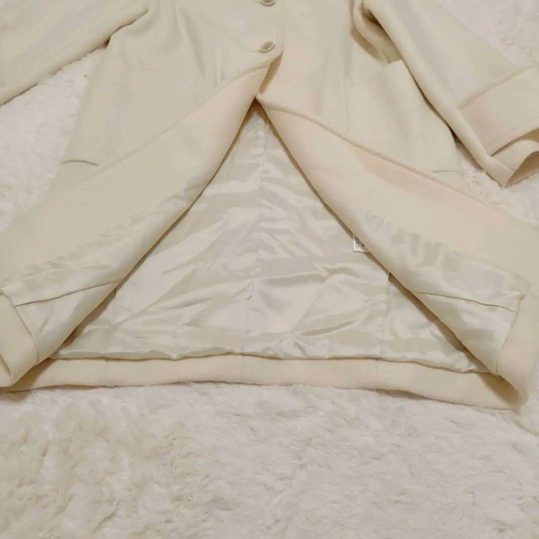 Spick & Span ノーカラーコート ホワイト 白 Mサイズ 38