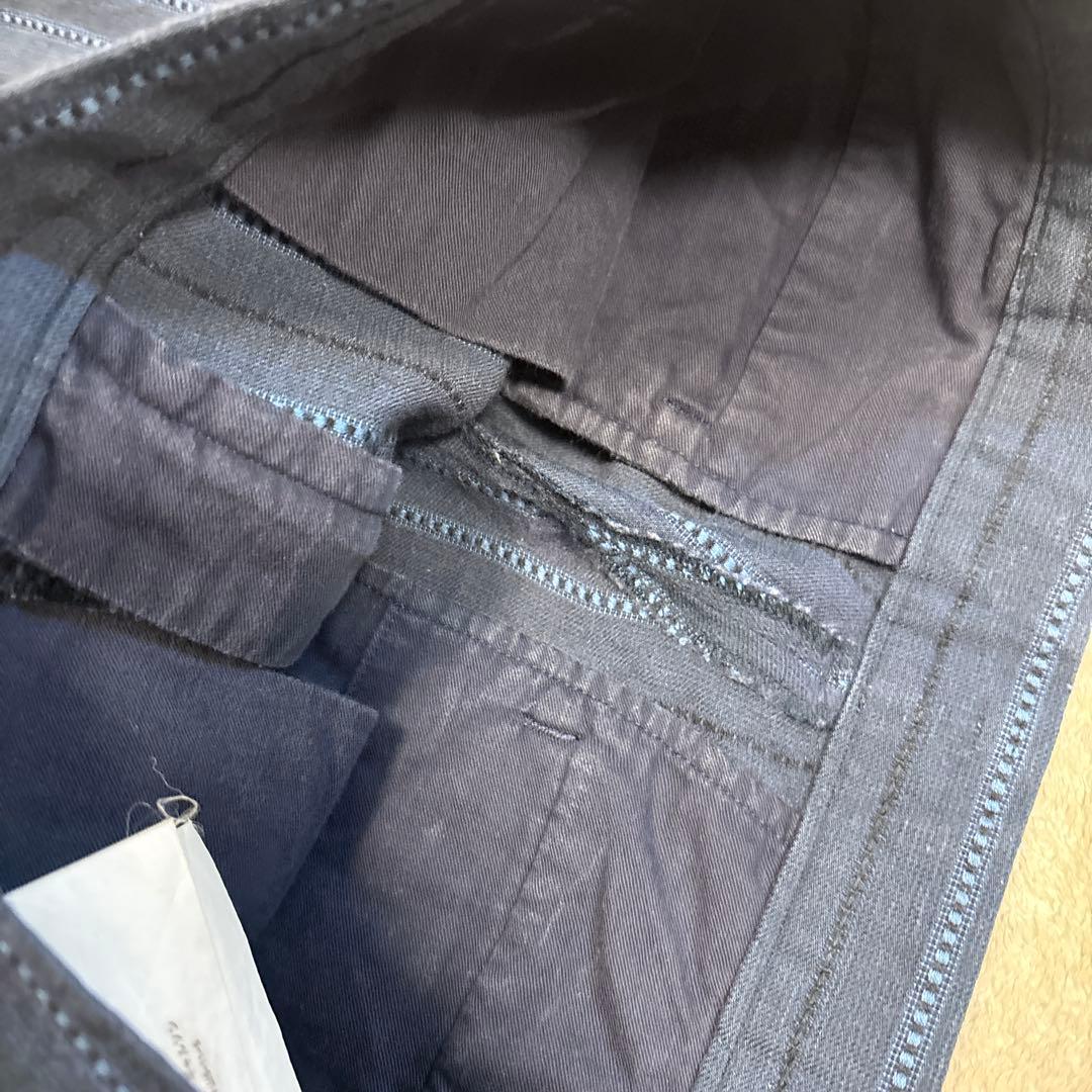 コムデギャルソンオム 田中オム ストライプ スラックス AD2000 ブルー