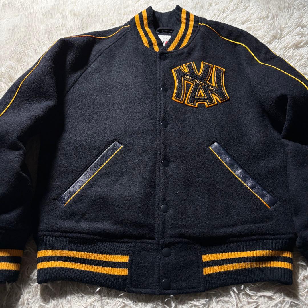 美品■VAN JACKET スタジャン　アーチロゴ　ネイビー　 M